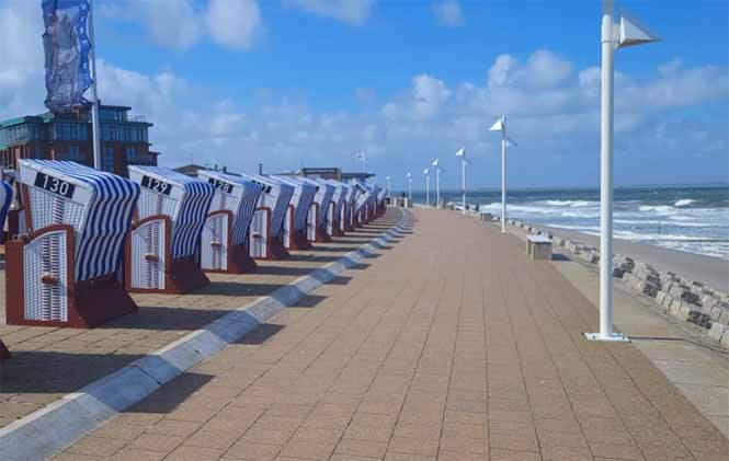 Strand op Norderney aan de Duitse Noordzeekust